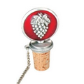 Red Grape Bottle Stopper w/Chain